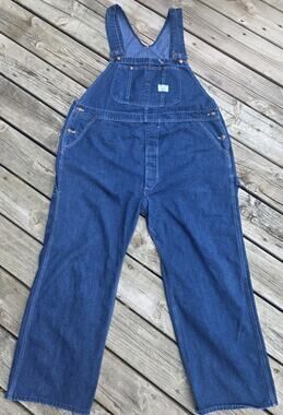 VTG Big Mac Men's Blue Overalls Bibs Workwear Chore Carpenter Pants JCPenny